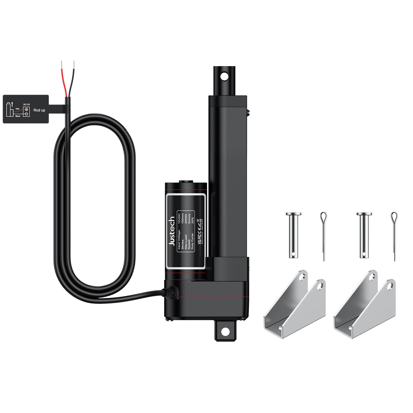 Heavy-Duty 12V Linear Actuator - 660LBS Thrust -12