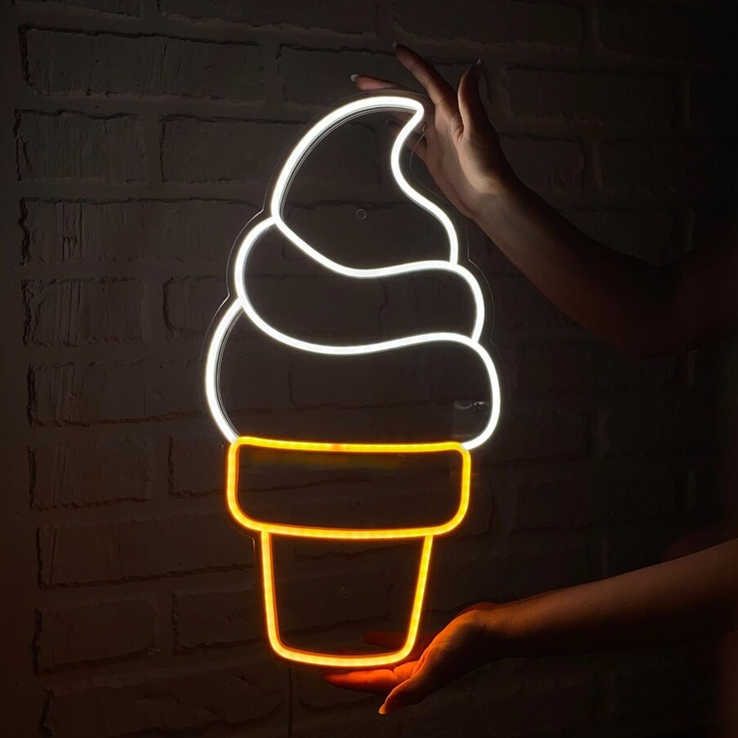 Ice Cream ネオンサイン デザート 壁掛け 店舗装飾 室内装飾 おしゃれ Amazon | ネオンサイン ICE CREAM NEON SIGN おしゃれ アイス