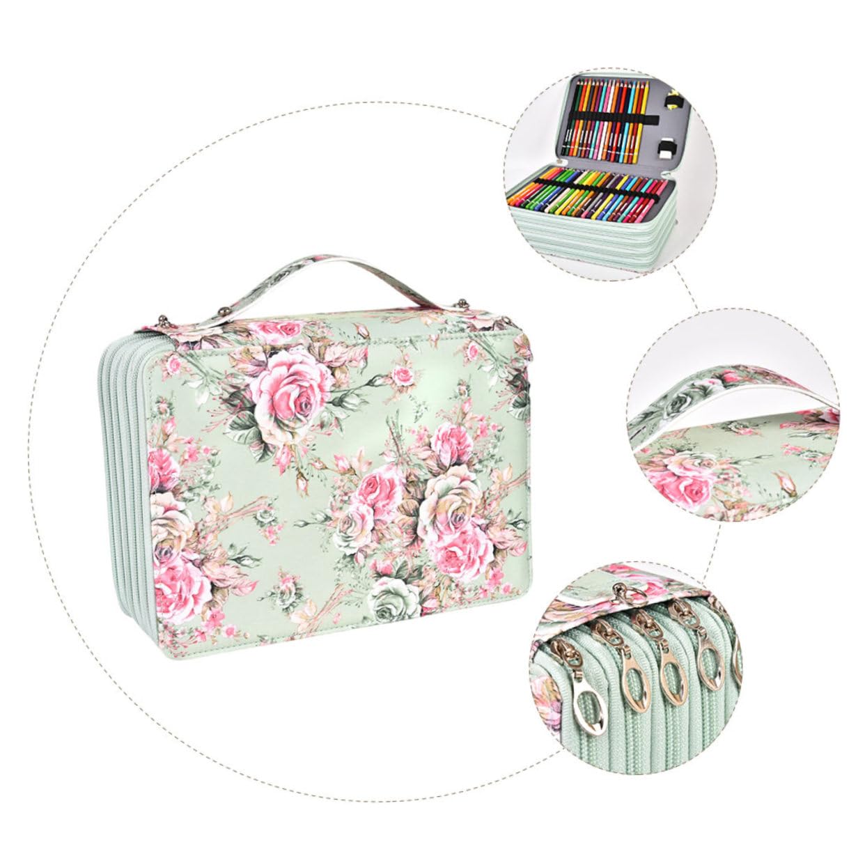 Astuccio Portamatite da Scomparti Astuccio per Cancelleria Materiale Pu