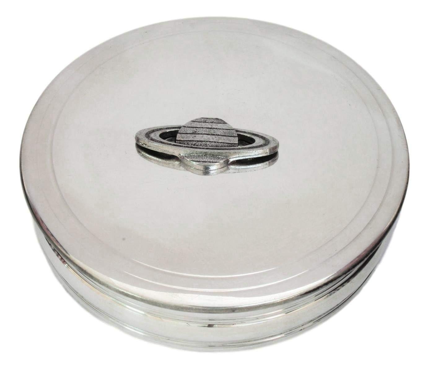 Gamekeepers Cottage giftsSaturn Pewter Jewellery Trinket Round English Pill Box 420