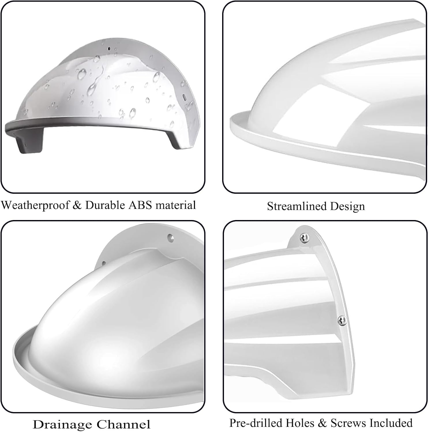 Copertura Antipioggia Per Telecamera - Scudo Protettivo Universale Per CCTV Esterno/Interno - Colore Bianco - Foto 2
