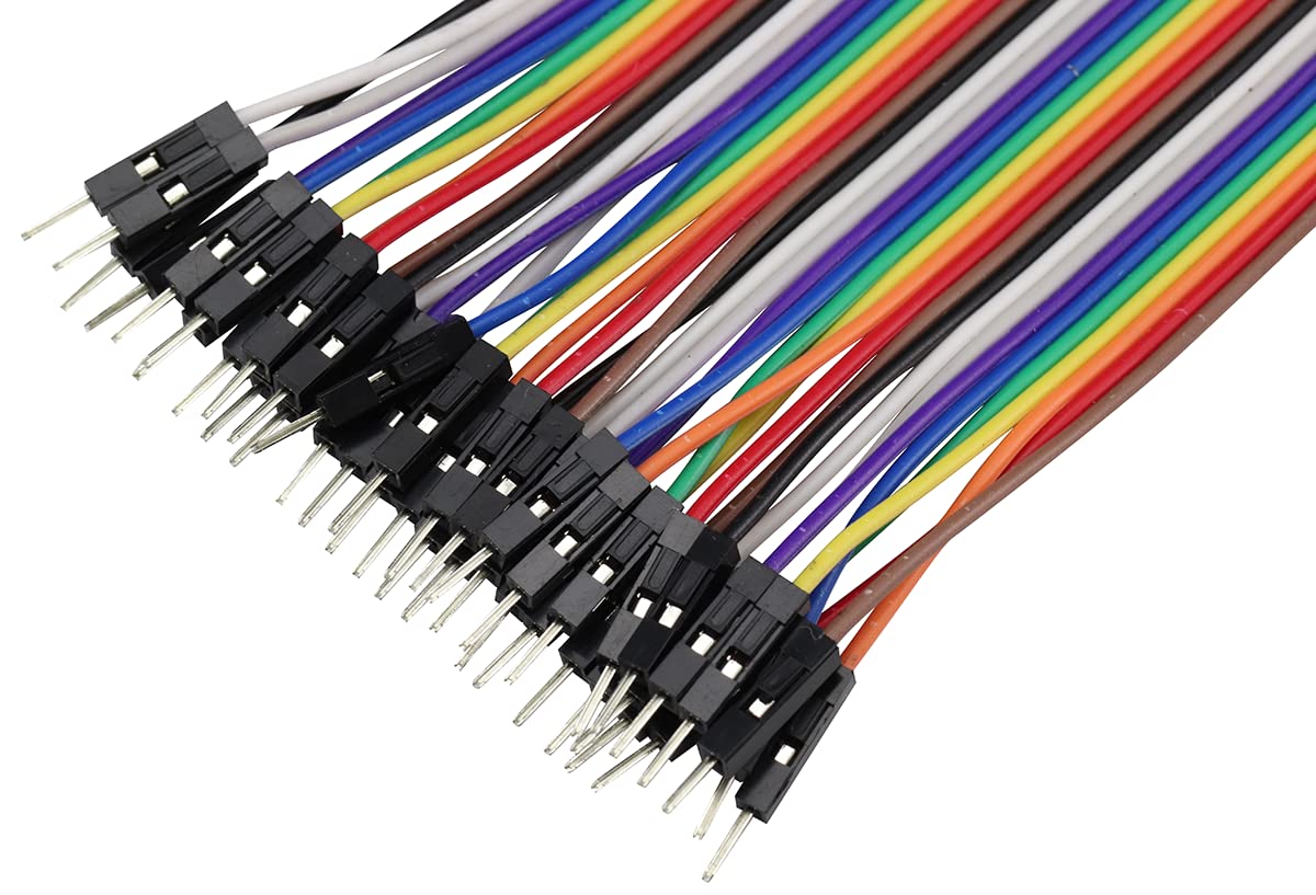 120P 10CM 40pin Cavo di collegamento del ponticello Set di maglioni (Da maschio a femmina, da maschio a maschio, da femmina a femmina), 20PCS Single Row Header 40pin 2.54mm PCB Header