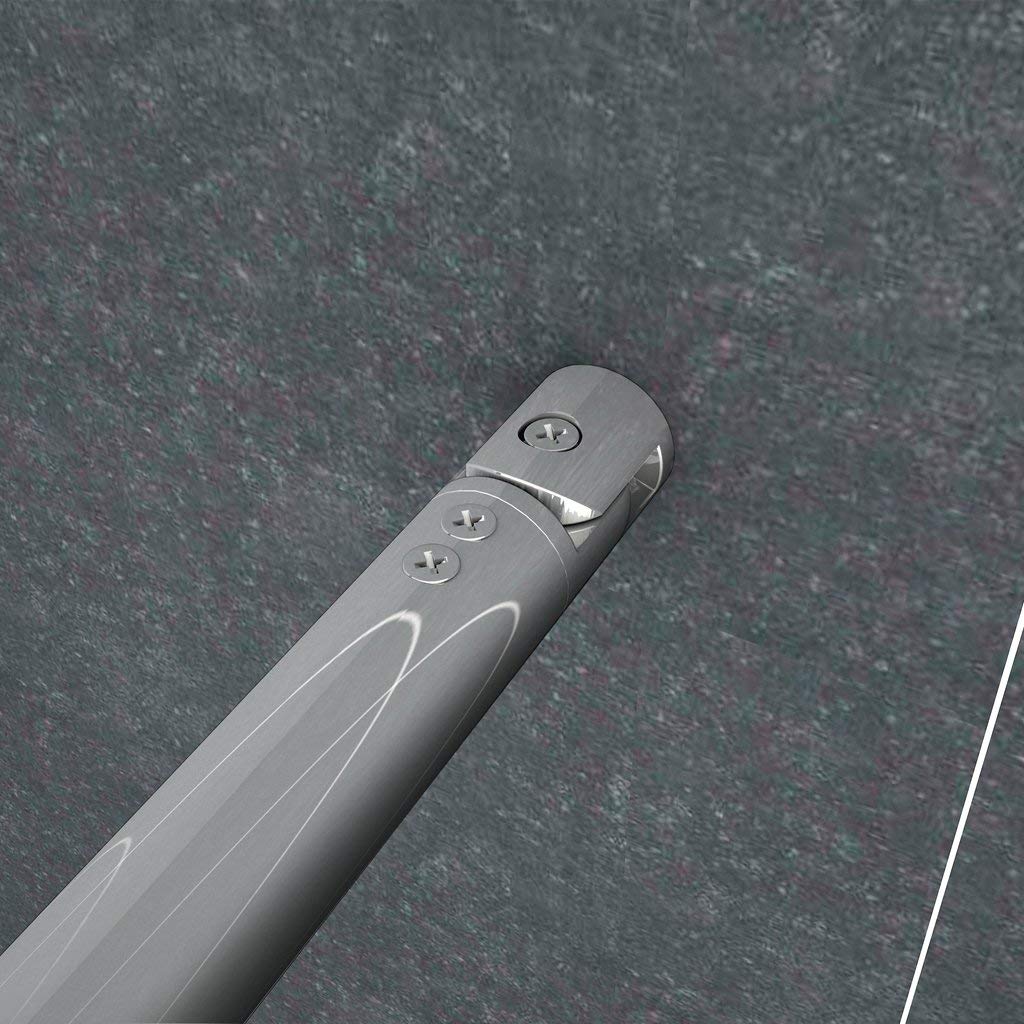 Barra Stabilizzatrice Cromo Lucido a Sezione Circolare da 70-120 cm Regolabile con Due Teste Girevoli per Box Doccia Walk in Parete Fissa Vetro Da 6-10 mm