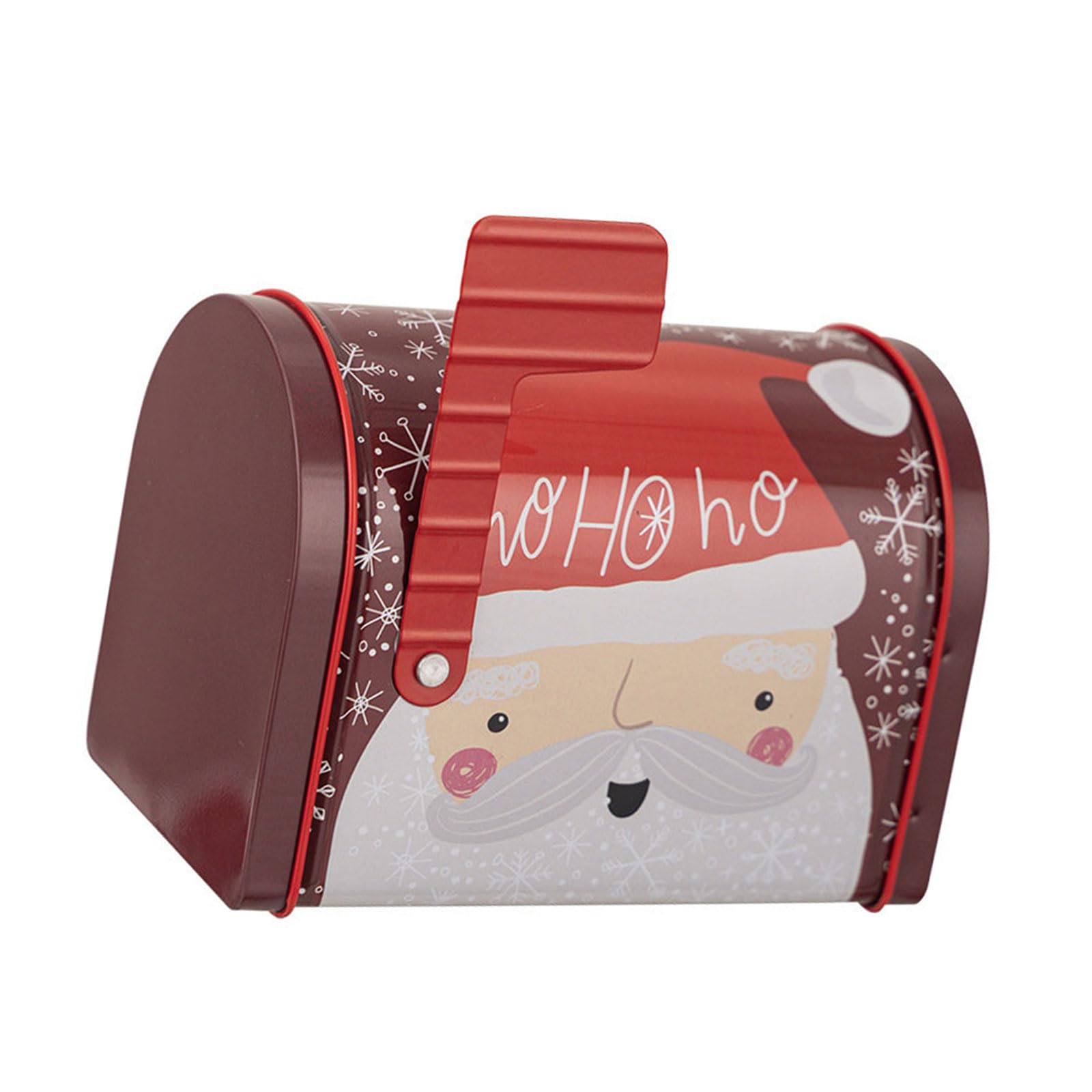 Kalttoy Christmas Celebration Tin Mailbox Shaped Sweet Treat Holder Box for Candies and Gifts Decorative Metal Candy Holder Metal Cookie Tin
