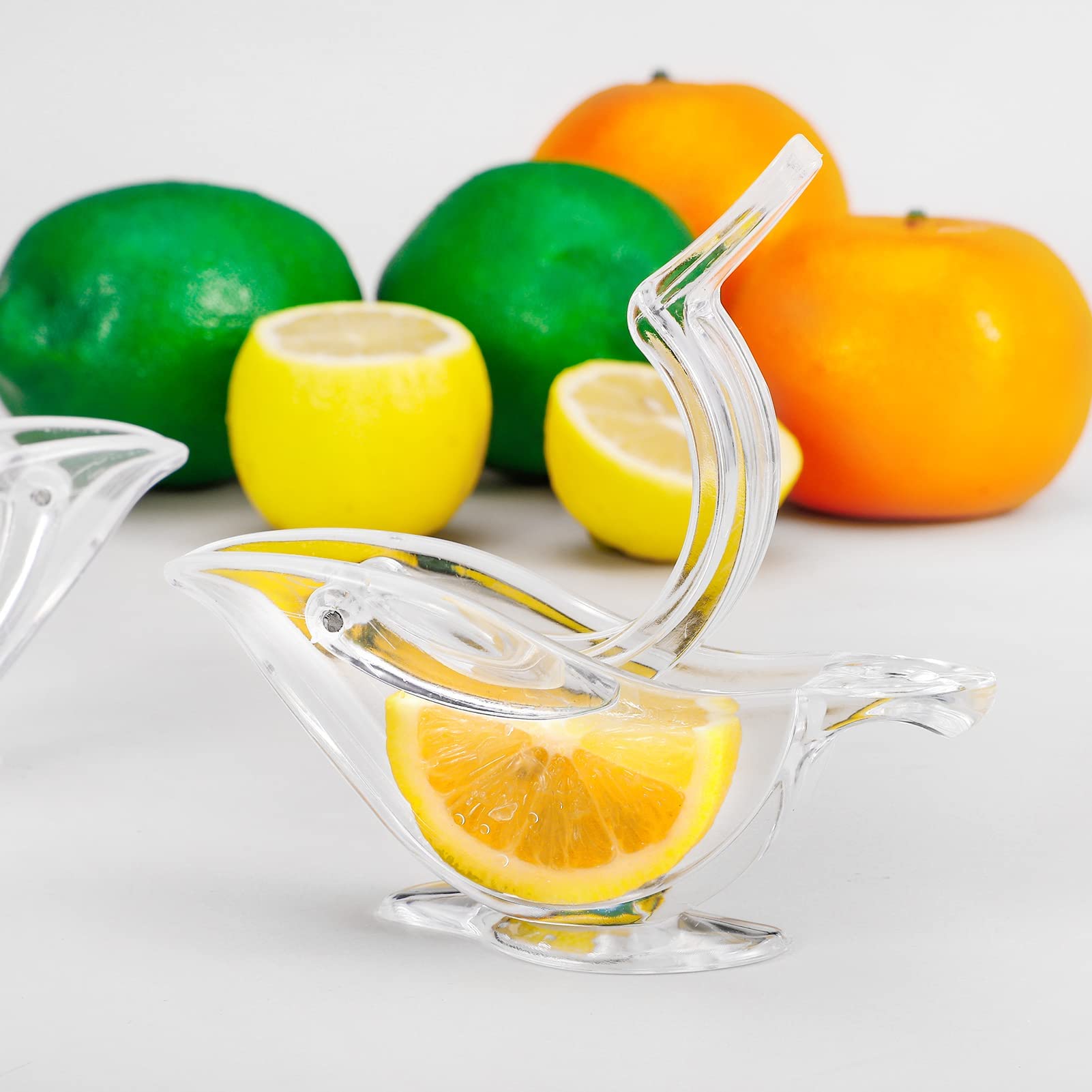 Exprimidor de Limón Manual 2 Piezas Acrílico Portátil para Cítricos Naranja Lima