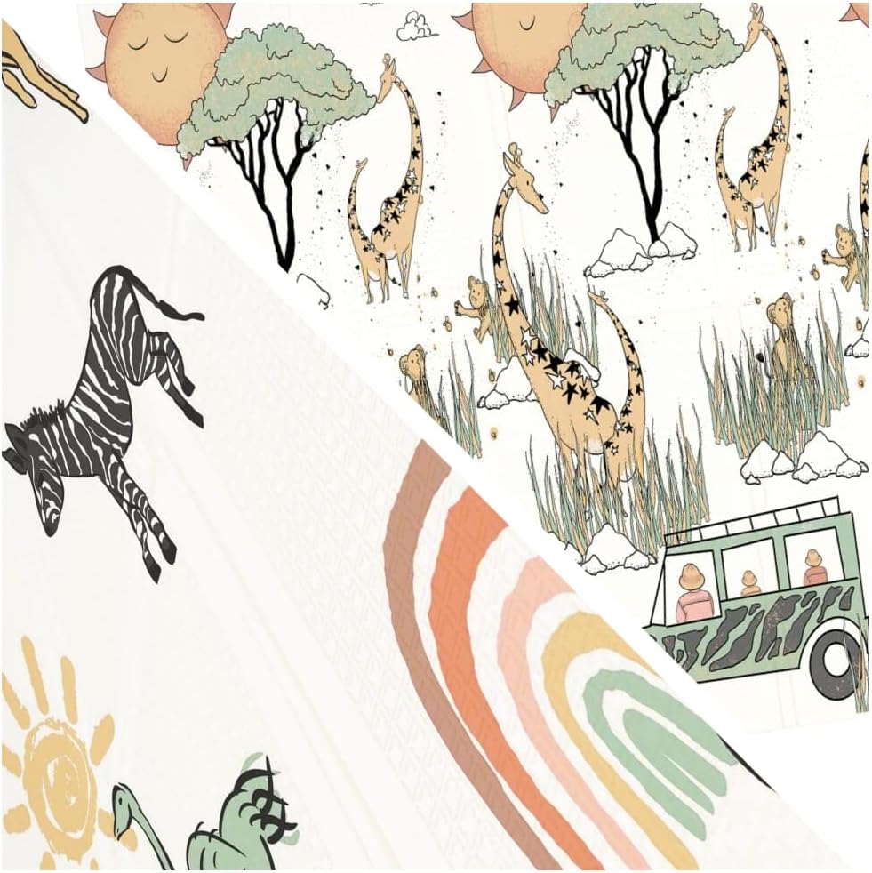 Large Safari Waterproof Foam Padded Play Mat for Babies