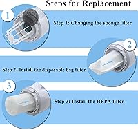 Vista 3 de Filtros compatibles con aspiradoras inalámbricas Makita LC01Z, XLC02ZB, XLC02R1B, XLC02RB1W, XLC02ZW, XLC03R1BX4, XLC03ZBX4, XLC09ZB, DCL180Z