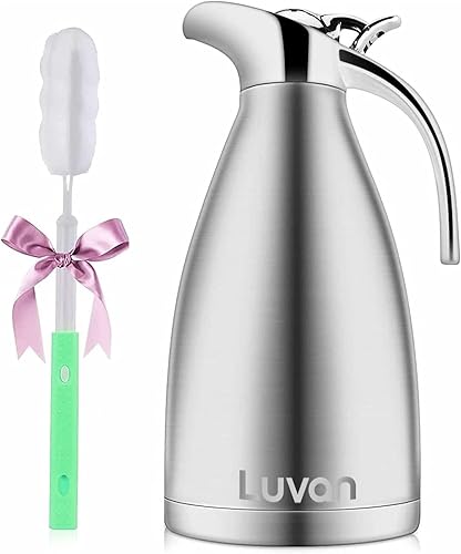Luvan Jarra térmica de acero inoxidable 304 de grado alimenticio de 20 L 68 onzas doble pared aislada al vacío cafetera con botón de presión