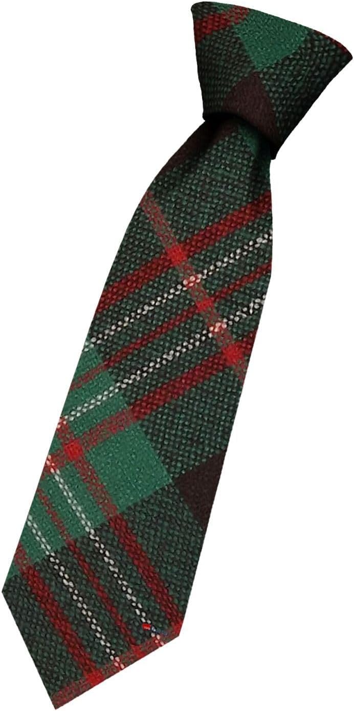 I LUV LTD Boys All Wool Tie Woven And Made in Scotland in Scott Brown Ancient Tartan