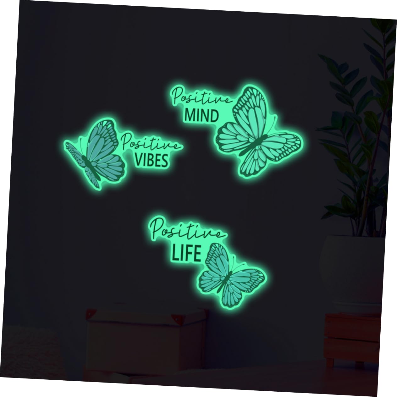 SHINEOFI 10 Set Adesivi Murali Farfalla Luminosi nel Decorazioni Rimovibili per Cameretta e Adesivi Autoaderenti per Camera da Letto e Corridoio