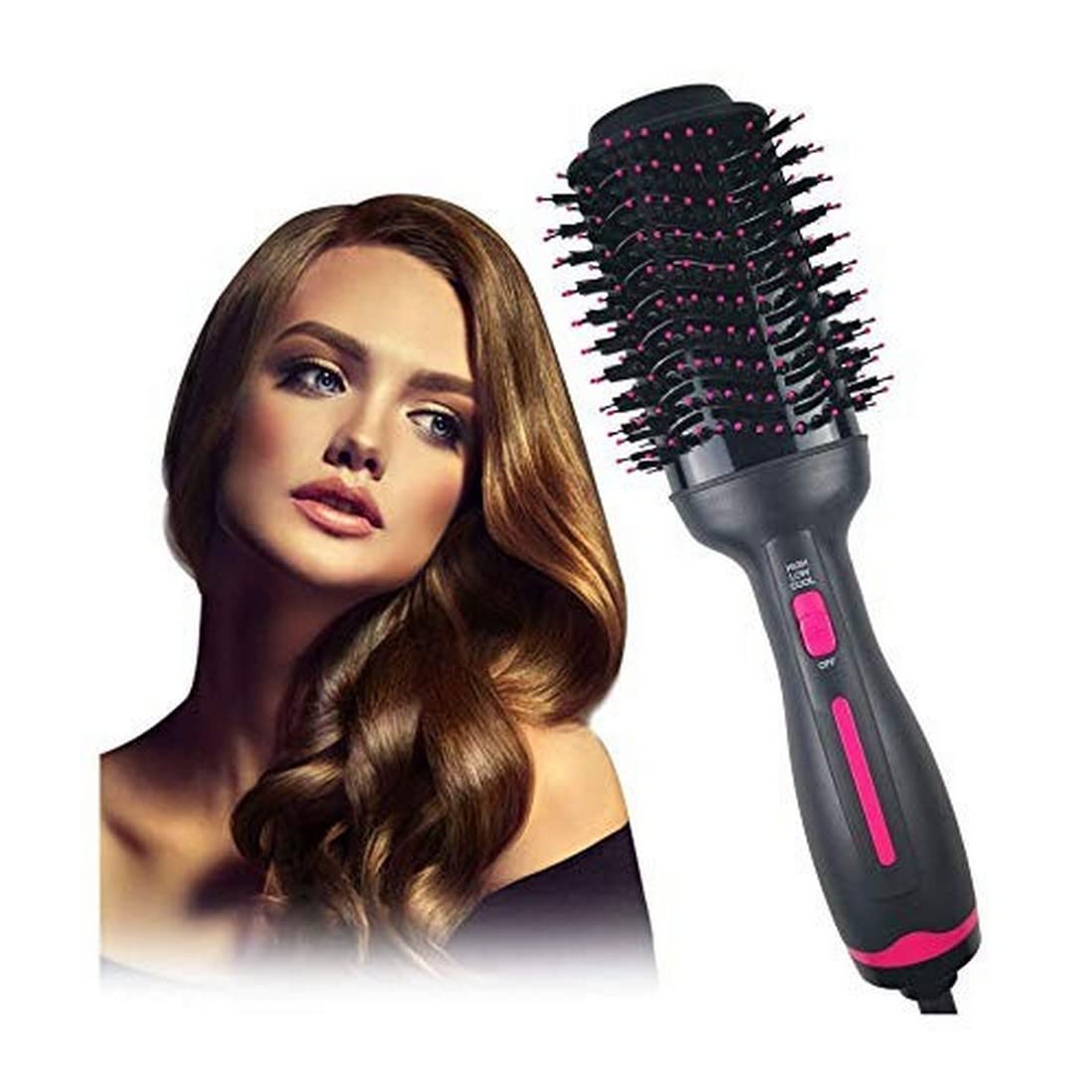 UGU ZONE One Step Hair Dryer and Volumizer,Hot Air Brush, Blow Dryer Brush, Ceramic Electric Blow Dryer Styler Straightener, 3 In1 Styling Oval Comb, Negative Ion Hair Straightener Brush 3