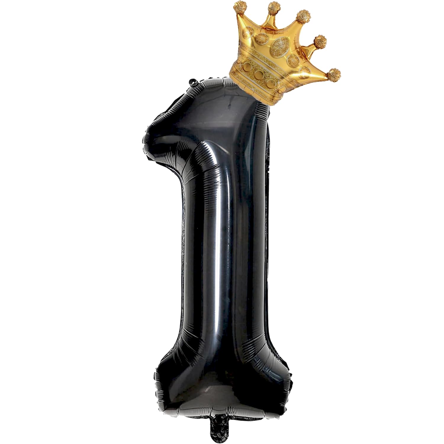 Black 1 Balloon Number, 40 inch Big 1st Balloon for Black Theme Birthday Party Supplies Anniversary, Notorious One Birthday Decorationsfor Boys Girls