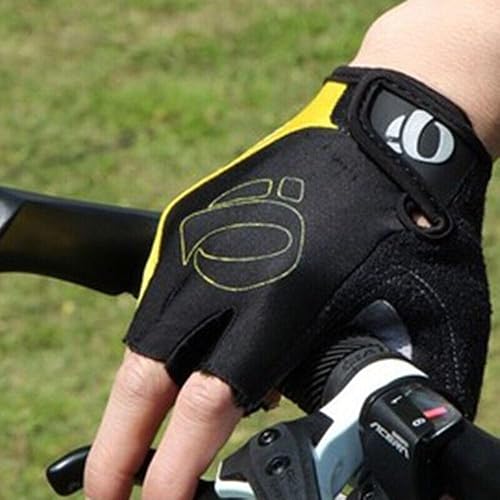 Miniatura 3 de Guantes de ciclismo Guantes deportivos acolchados de silicona de medio dedo Guantes de equitación transpirables para hombres (gris)