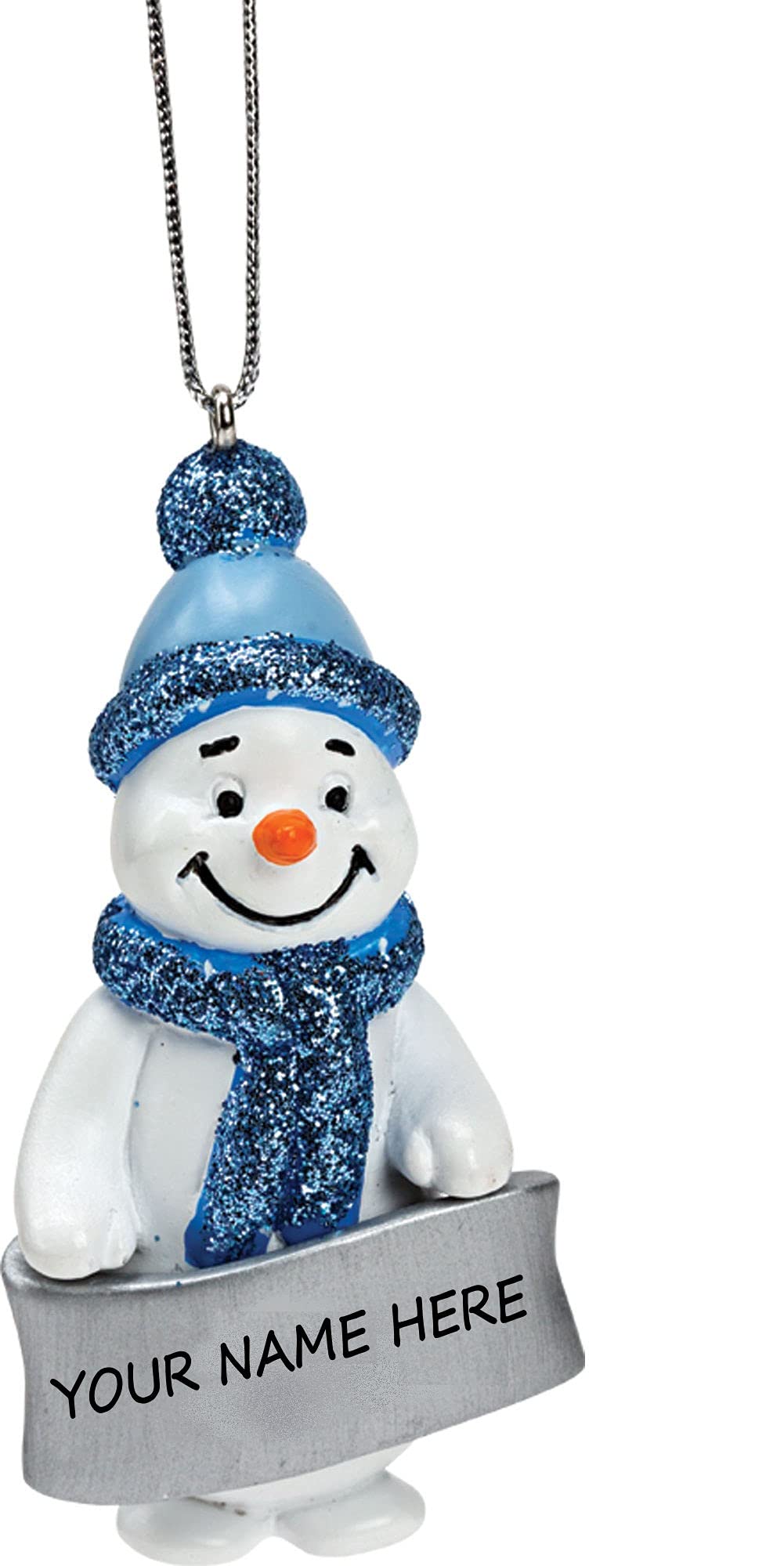 Christmas Bauble with Customised Name (Snowman)