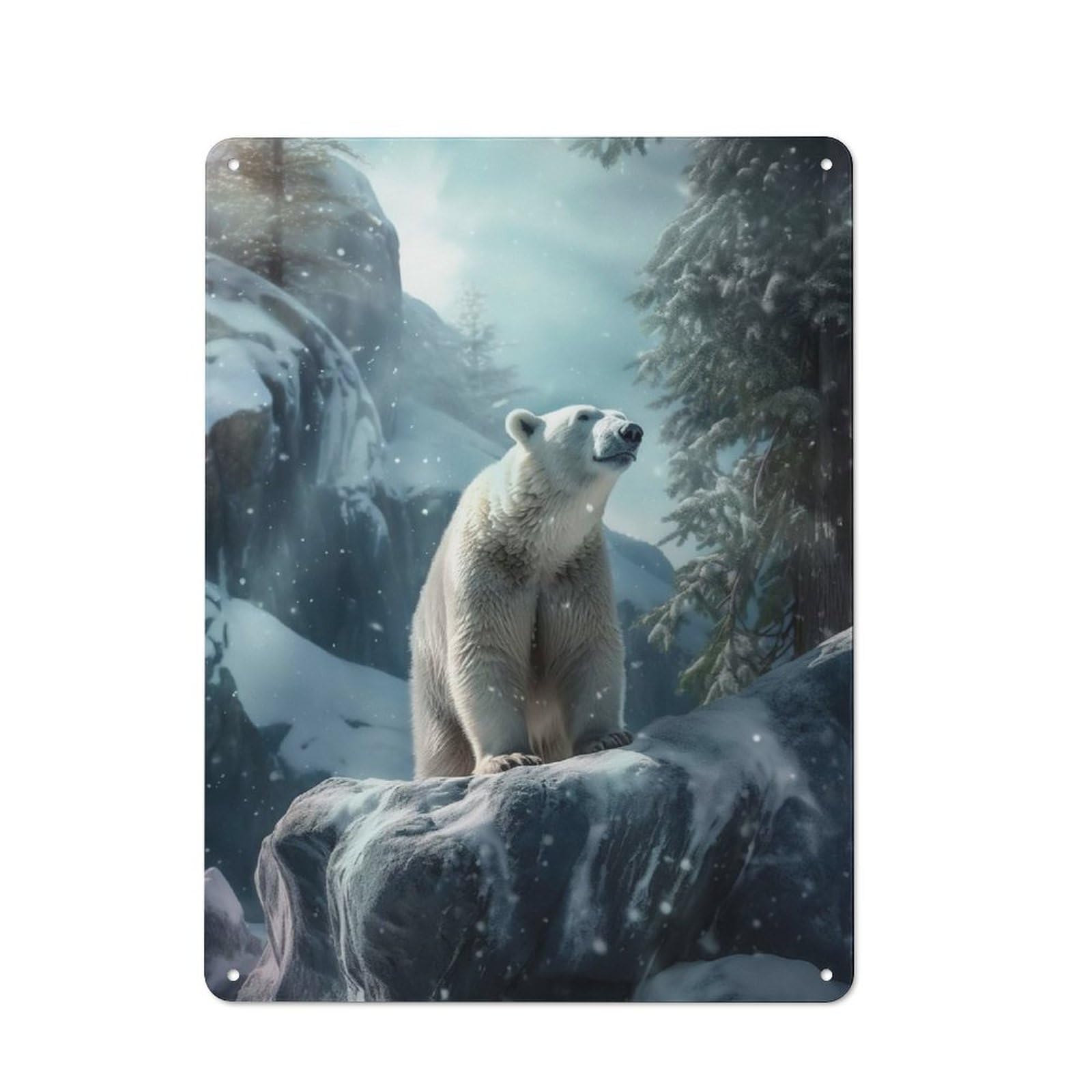 Junmoney Alpine Guardian Metal Wall Sign 40X30cm Featuring For Living Room Wall, For Decorating Living Rooms And Feature Walls