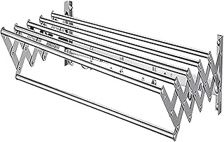 Wielofunkcyjny wieszak na ręczniki Suszenie stojaków do prania Składana ścienna stojak na ubrania Składane akordeon kryty chowany kompaktowy elegancki łazienka lub pokój Łatwe do zainstalowania