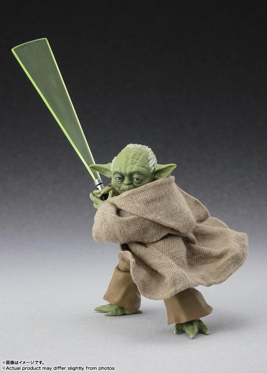 BANDAI Spirits S.H. Figuarts Star Wars Episode 3: Revenge of The Sith, Yoda Classic Ver., Approx. 2.8 inches (70 mm), PVC, ABS & Fabric, Pre-Painted Action Figure