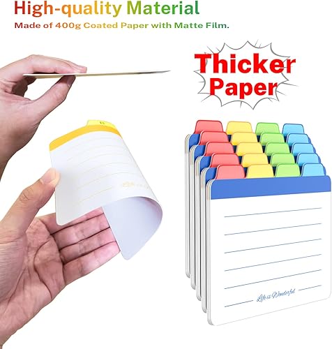Miniatura 2 de Neando Divisores de guía de tarjetas de índice de 3 x 5 pulgadas, guía de tarjetas de índice en blanco, tarjetas de notas con pestañas de corte 14,