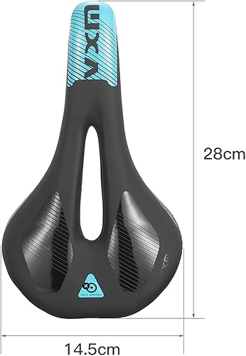 Miniatura 8 de Cojín de asiento de bicicleta, cómodo de espuma viscoelástica, repuesto suave acolchado con carreras especializadas, impermeable, para bicicleta de