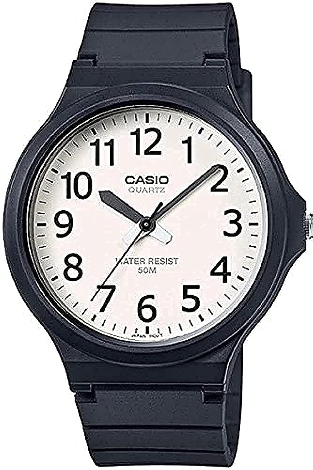 Casio Reloj Analógico para Hombre de Cuarzo con Correa en Resina MW-240-7B