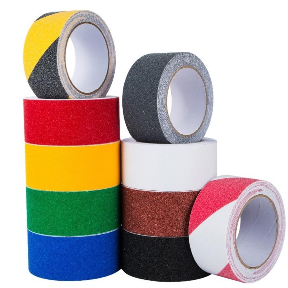 Cinta adhesiva para marcar peligros, cinta adhesiva de PVC antideslizante, para interior y exterior, cinta adhesiva para escaleras, paredes, escaleras, suelos, azul, 10 cm x 20 m