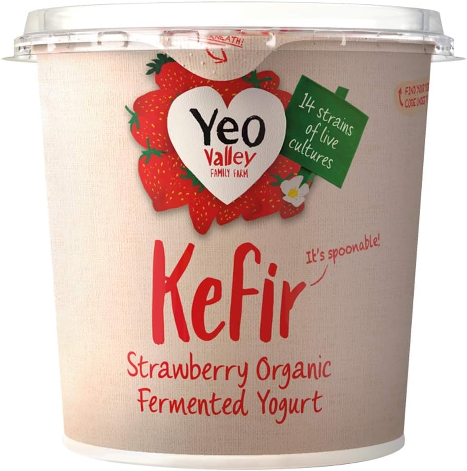 Yeo Valley Organic Kefir Strawberry Yogurt, 350g