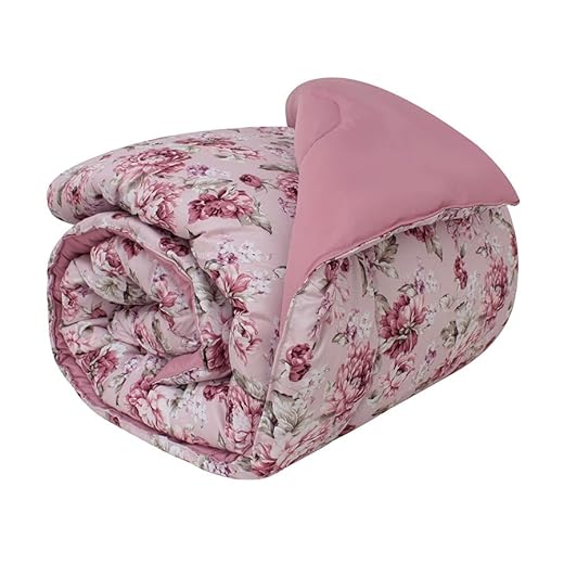 Edredom Zelo Super Soft Solteiro Plus 170 Fios - Bouquet Rosa