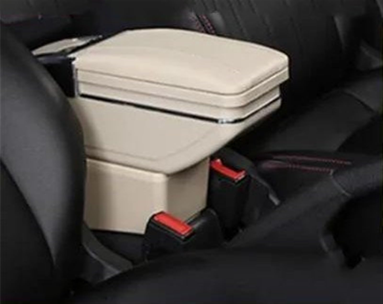 NMJLQW Storage Rack Car Interior Accessories Center Console Multifunctional Storage Box Armrest Box For TT Coupe(A Beige NO USB)