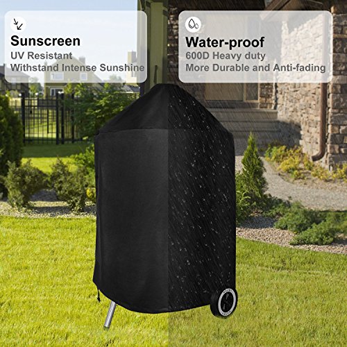 Onlyfire Kettle BBQ Cover for Weber 57cm / 22 inch Kettle Charcoal Grill - Image 4