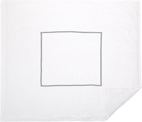 Miniatura 3 de BedDecor Lujoso juego de funda de edredón bordada de algodón egipcio suave cepillado de 400 hilos con hermoso bordado de 2 rayas, tamaño