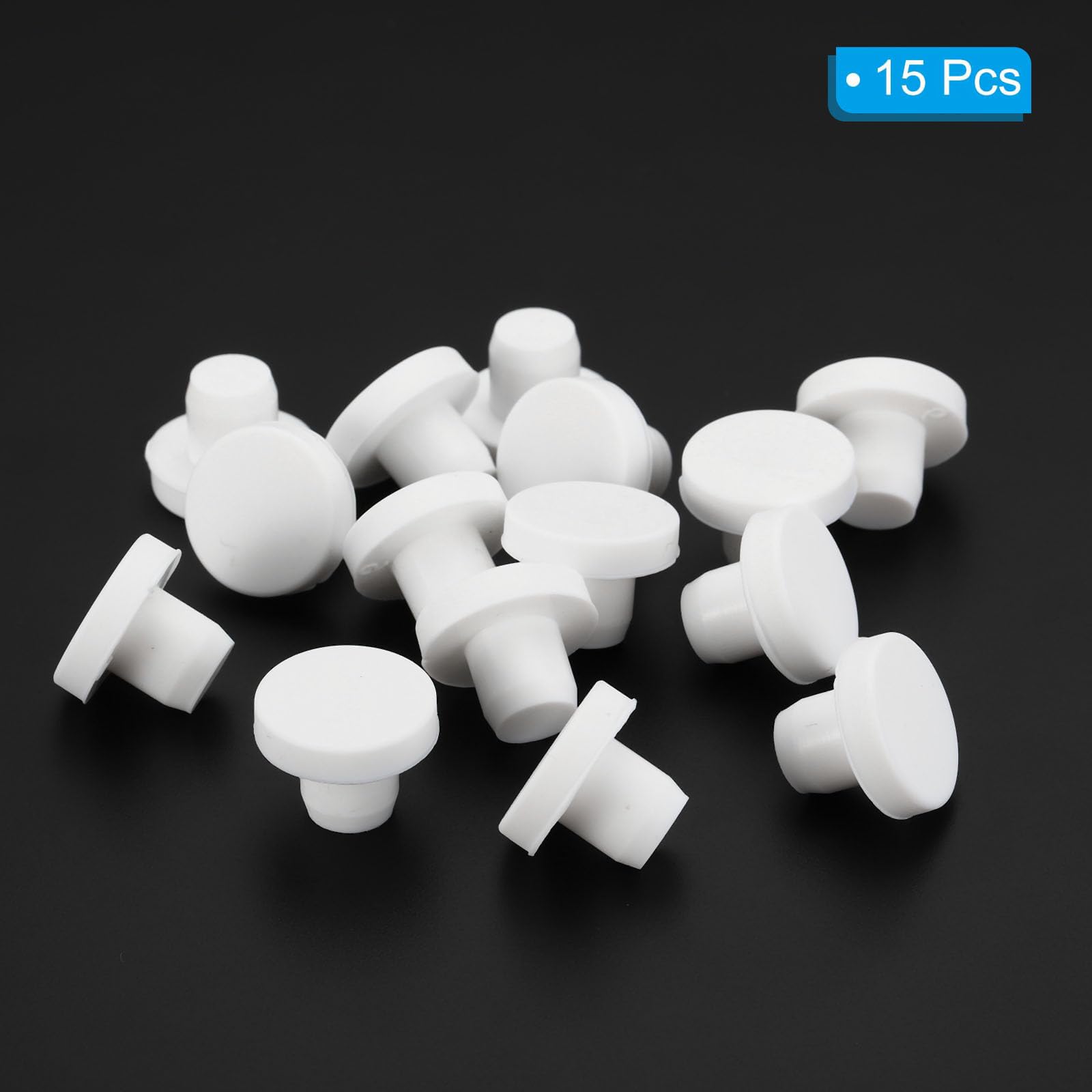 TOP-VIGOR 15Pcs Silicone Hole Plugs, 9mm Diameter Rubber Round Hole Stoppers - Image 3