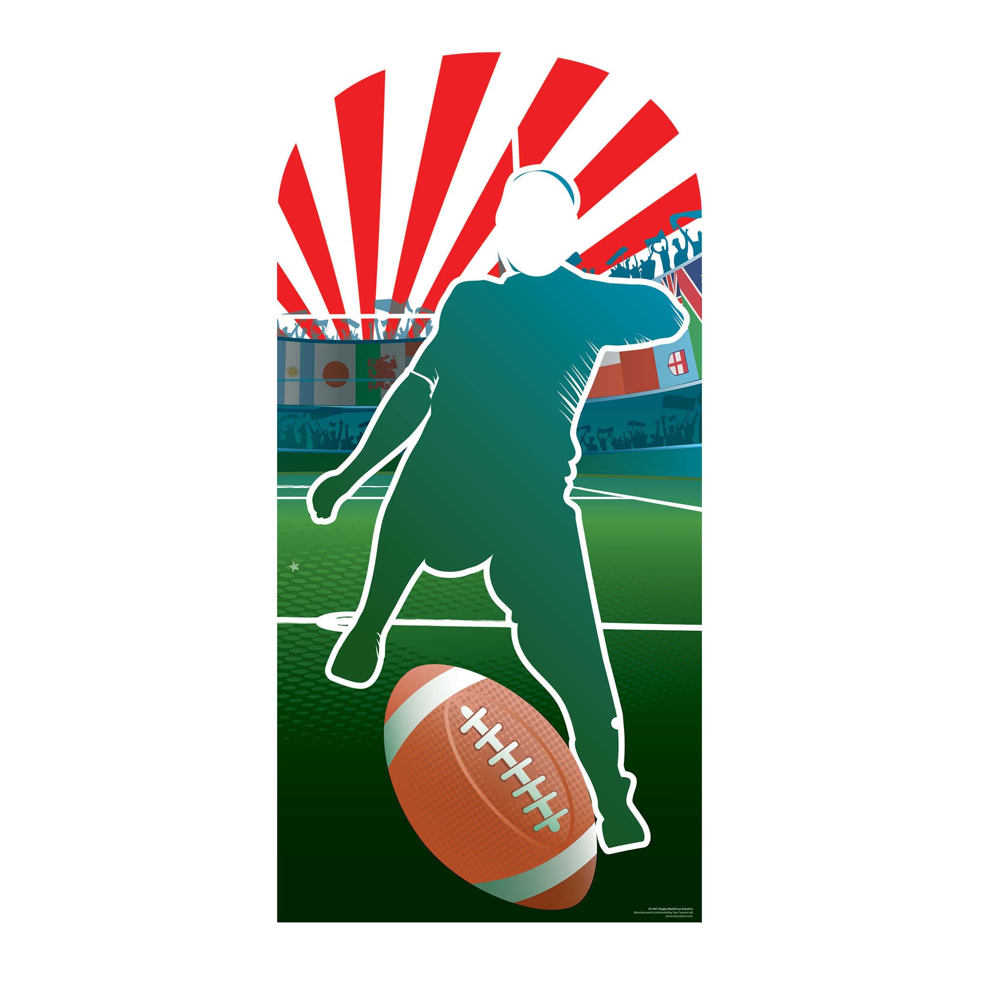 Rugby World Tournament Stand-In Lifesize Cardboard Cutout - Great for photos
