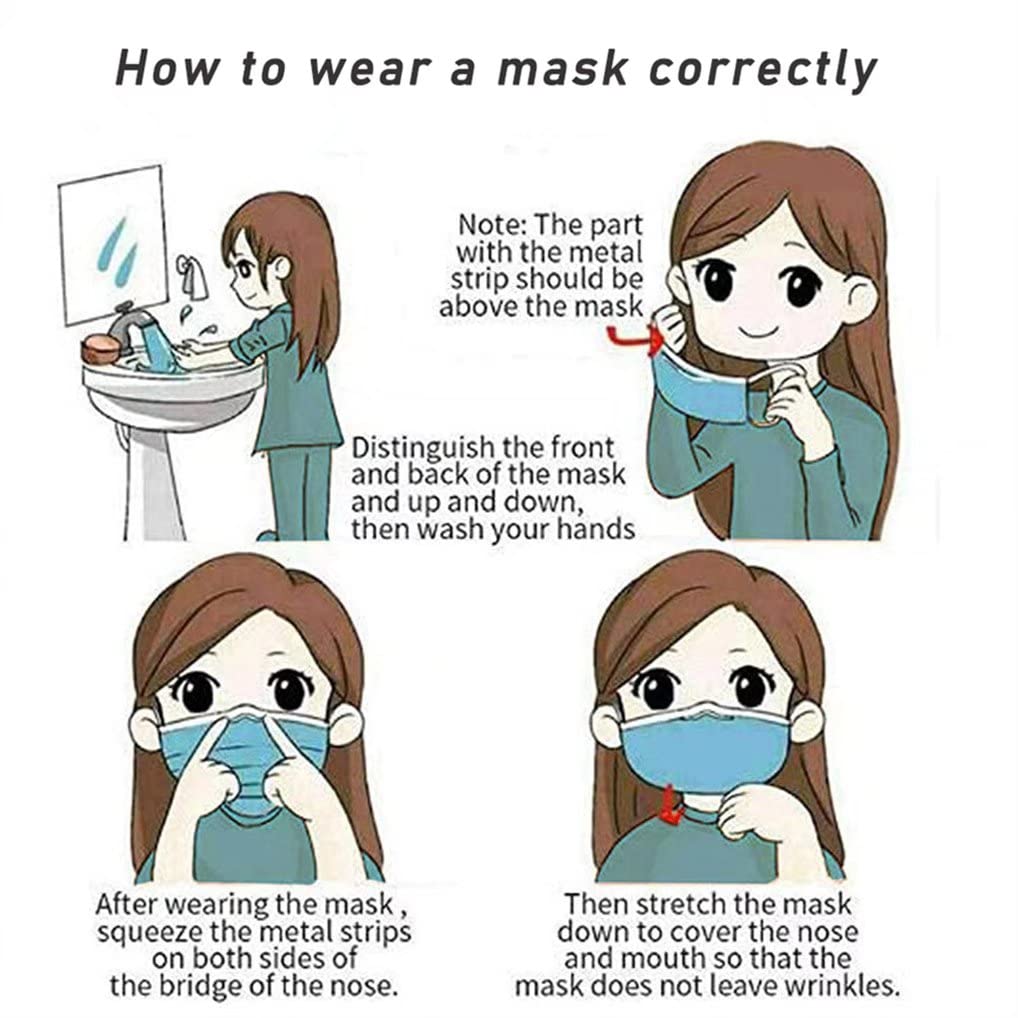 Kids Black Disposable Face Masks 100PCS Childrens Breathable Safety Mask : Industrial & Scientific