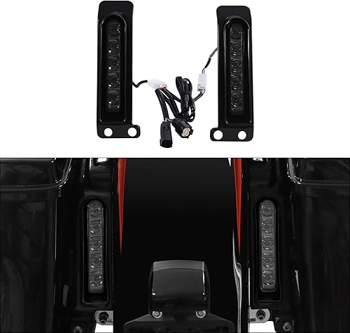 Miniatura 3 de TCT-MOTORPARTS Soporte de relleno de alforjas con luz LED + luces de giro de freno para Harley Road Street Glide 2014-2023 2019