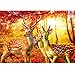Produktbild Diamant Malerei Kit Große Größe 5D DIY Voller Diamond Painting Malen nach Zahlen Kreuzstich A4072 Zwei Hirsche Handarbeit Crystal Strass Stickerei Mosaik Kunst Kit Zuhause Dekor-Rundbohrer,70x90cm
