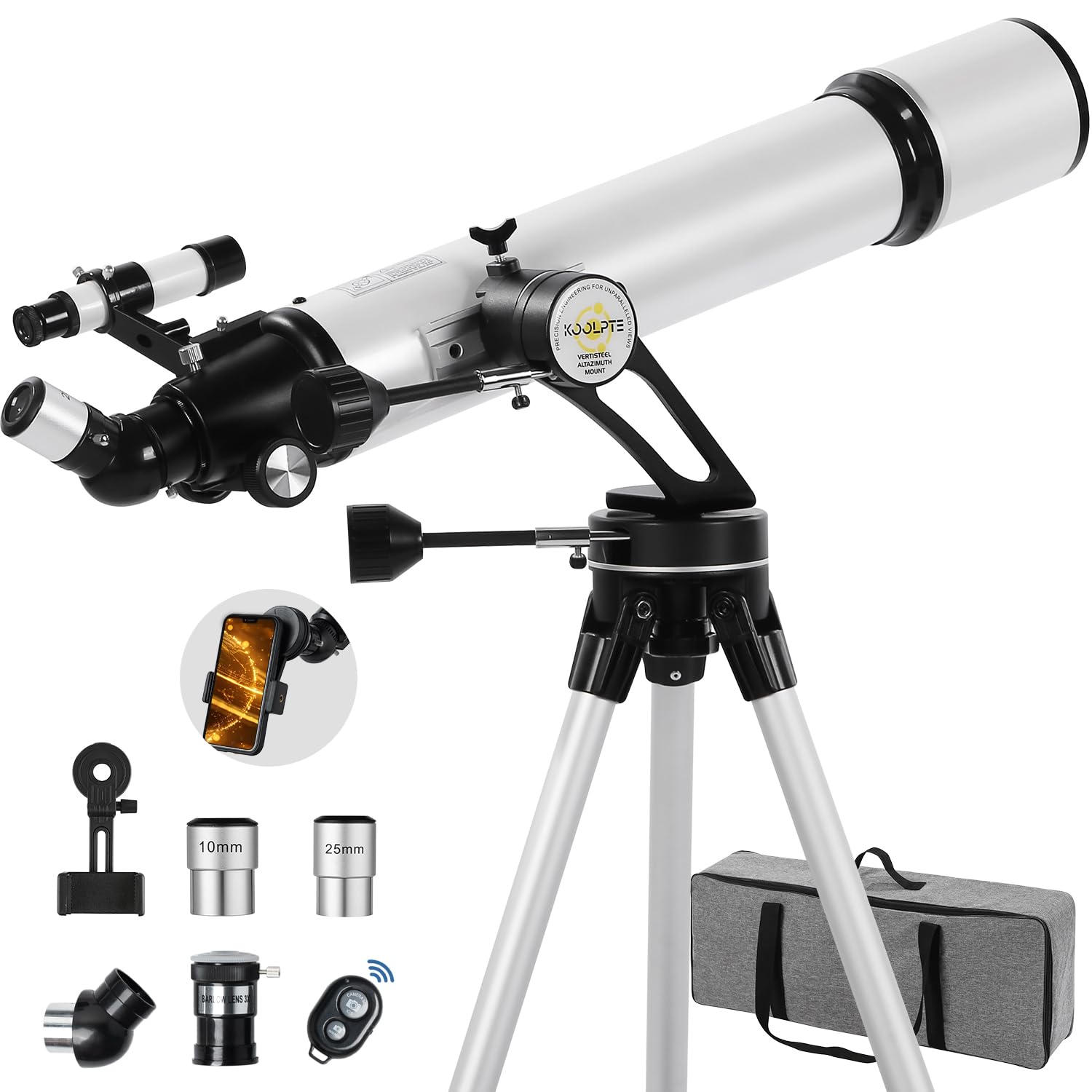 Amazon.co.jp: 天体望遠鏡 90mm⼤⼝径 700mm焦点距離 - Vertisteel AZ 