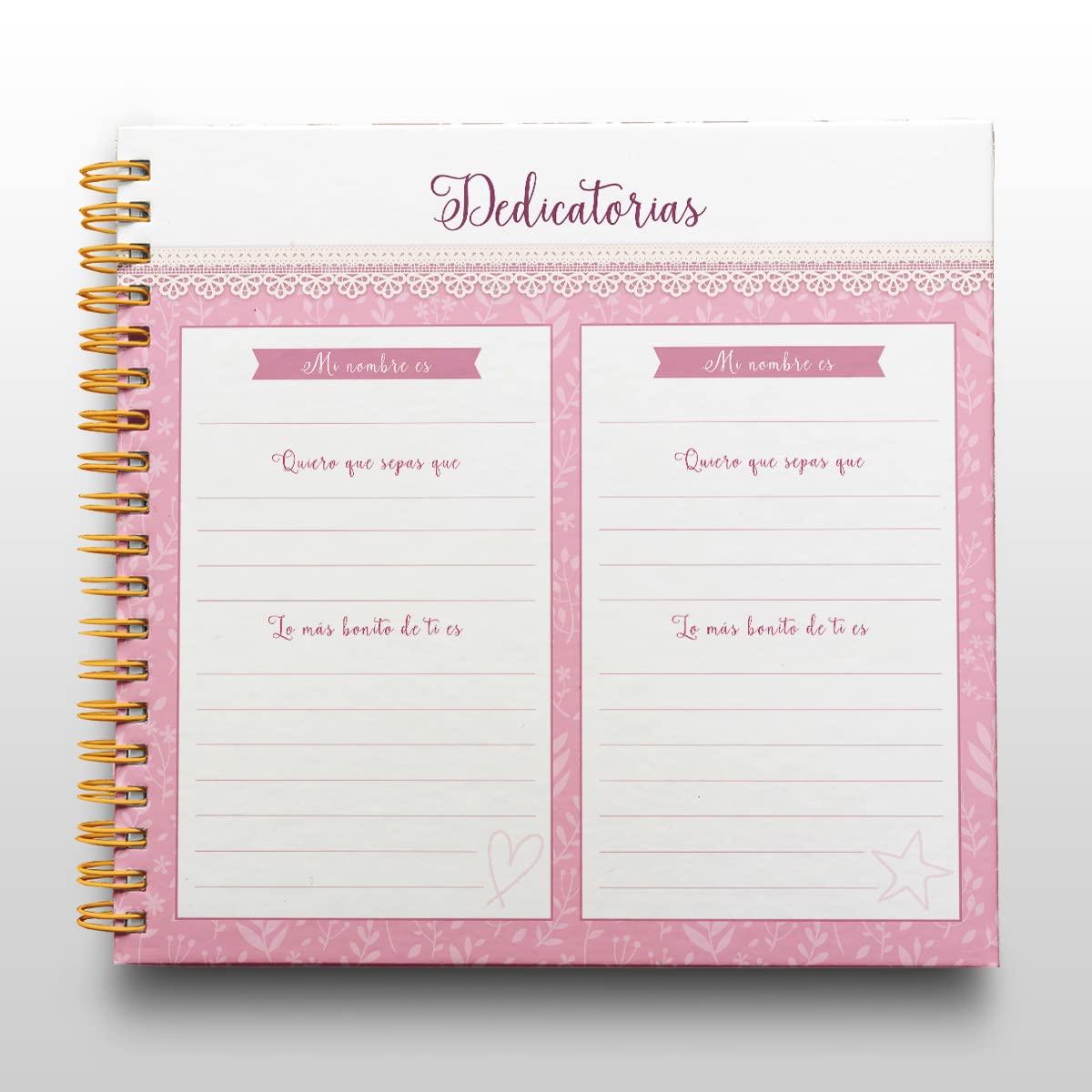 Libro de Firmas Comunión Niña Personalizado - Tamaño 25 x 21 cm. Personalización del Álbum en Portada Foto y Nombre. 60 páginas impresas a color. ONEPERSONAL