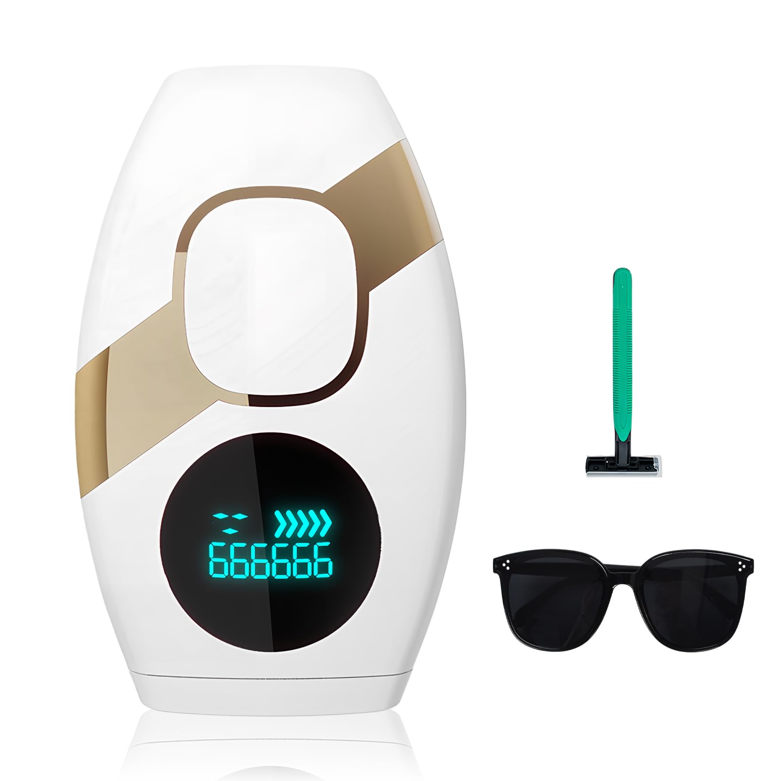 Epilatore Laser a Luce Pulsata,Peli Donne IPL Laser Hair Removal per Depilazione Donna, IPL Laser Epilazione 5 Livelli di Energia, 999,900 Lampi per Braccio, Gamba, Corpo, Bikini