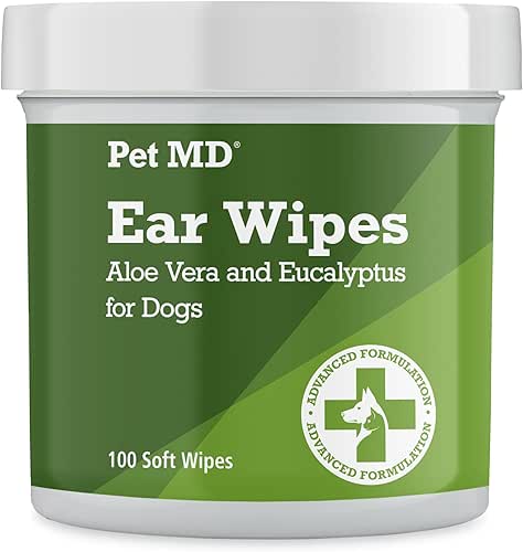 Pet MD - Dog Ear Cleaner Wipes - Otic Cleanser