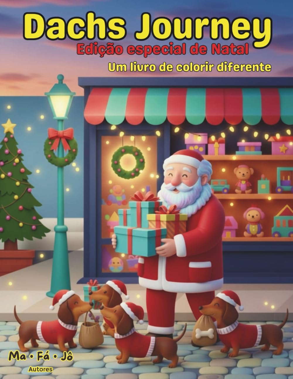 Dachs Journey – Edição Especial de Natal: Livro de colorir de cachorros super fofos