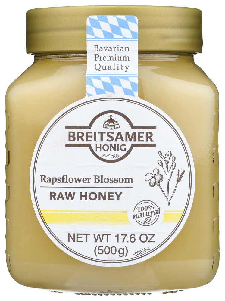 Breitsamer Rapsflower Blossom Honey 17.6 oz each (2 Items Per Order)