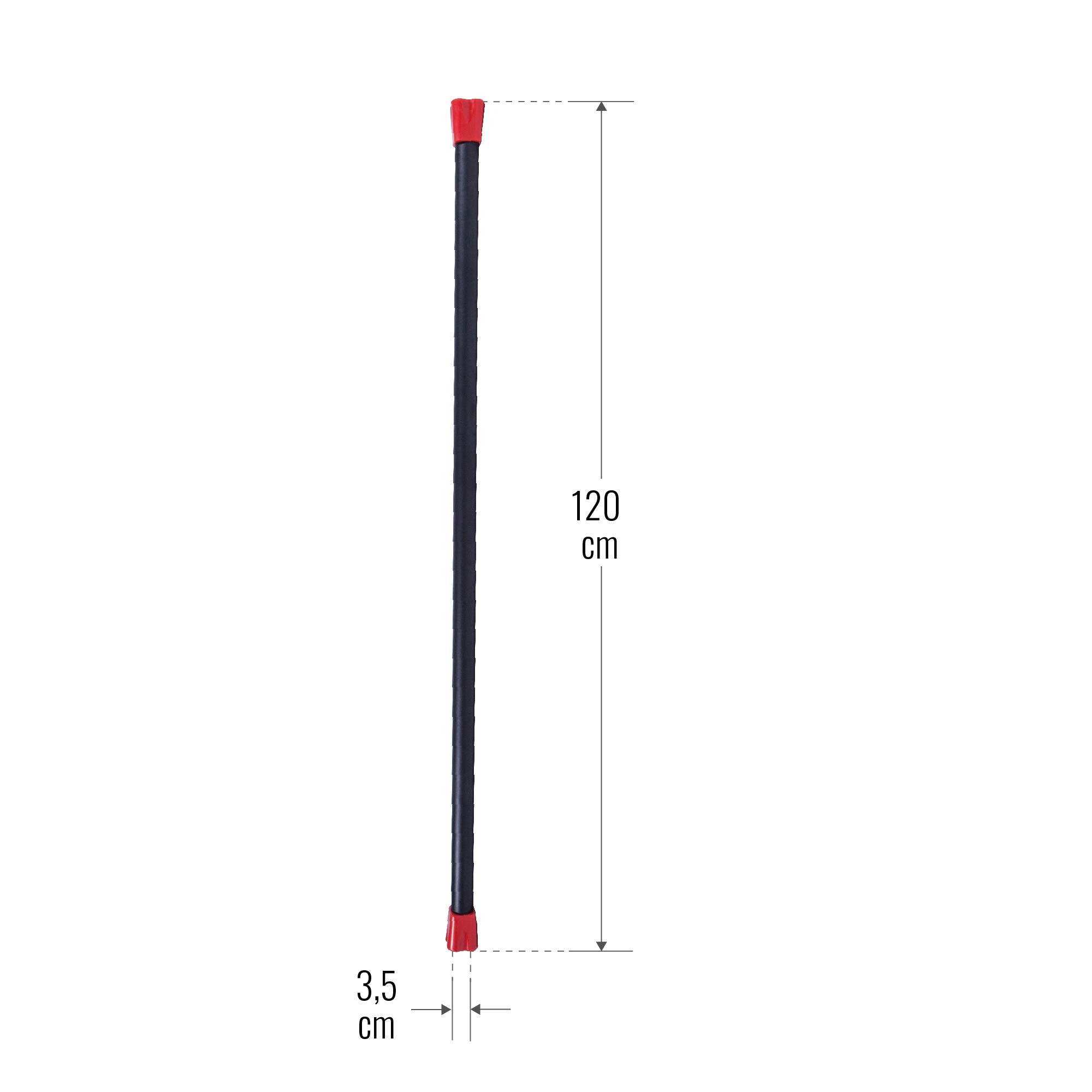 GORILLA SPORTS® Gewichtsstange - 1kg, 2kg, 3kg, 4kg, 5kg, 6kg, 7kg, 8kg, 9kg, 10kg Gewicht, mit/ohne Ablage, rutschfest, gummiert, Stahl - Langhantelstange, Weighted Bars, Aerobic Bar, Krafttraining