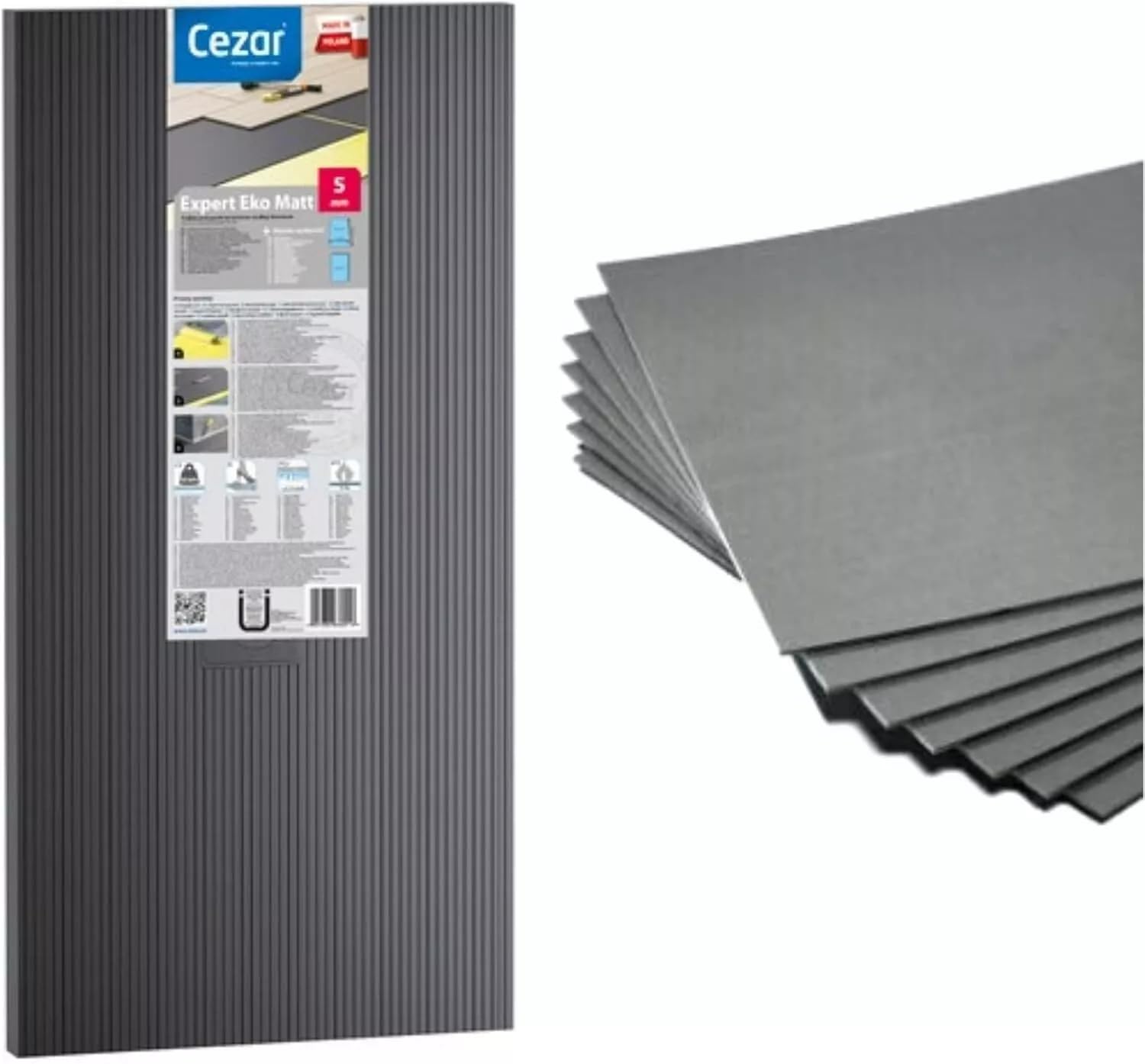 Trans - Pal Gray Xps Foam Underlay, 3Mm Thickness, For Wood And Laminate Flooring, High Sound And Thermal Insulation (1 Pack (5M2 Coverage))