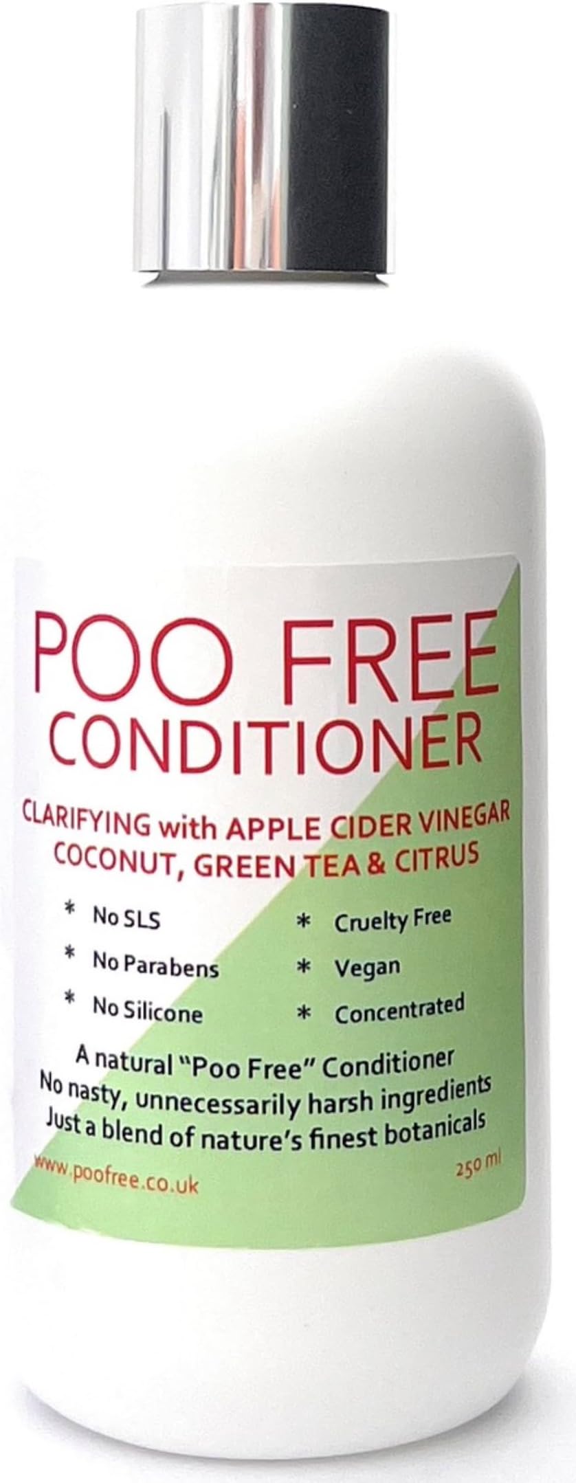 Clarifying Conditioner - 99% Natural - Apple Cider Vinegar, Green Tea, Citrus - No Sulfates/Parabens/Silicones, pH 5.5, Sensitive Skin - 250ml