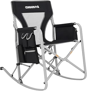 Sponsored Ad - FUNDANGO Freestyle Rocker Folding Chair Portable Rocking Camping Chair Padded Rocking Director Chair Heavy ...