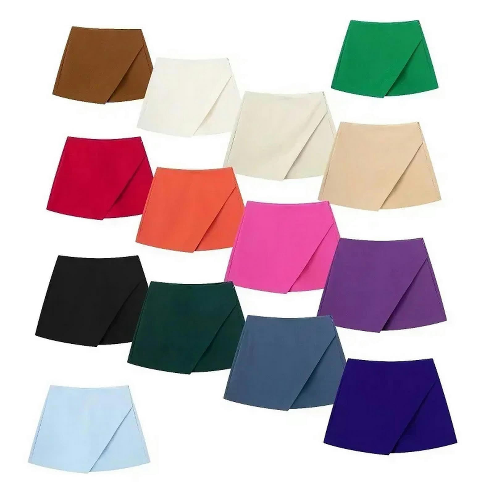 Jupes Femme Fashion Women's High Taies Shorts Jupes Solides Asymétriques Side Sifficate