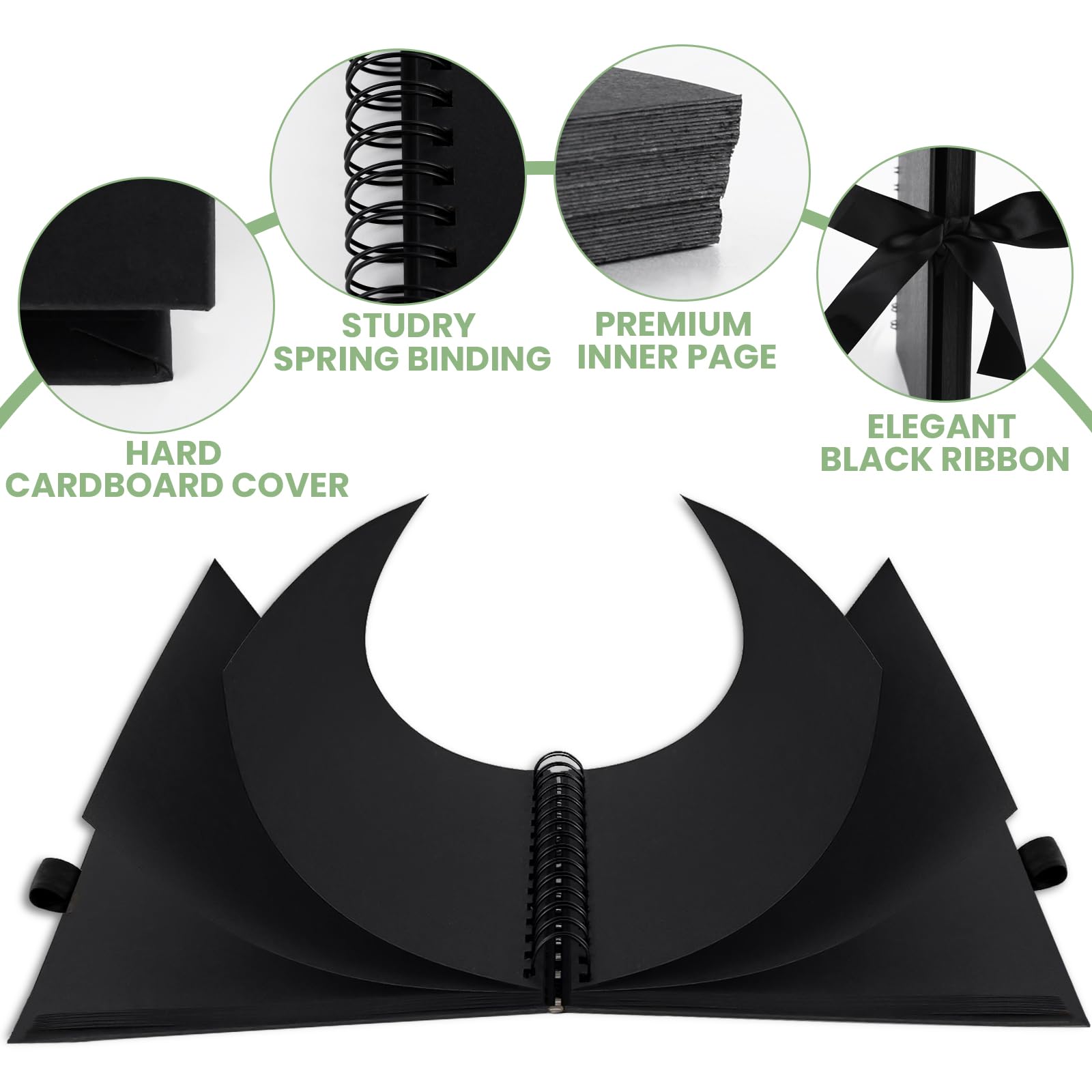 Album à Personnaliser - New - 32 X 24 Cm - Couverture Rigide Noire - 40