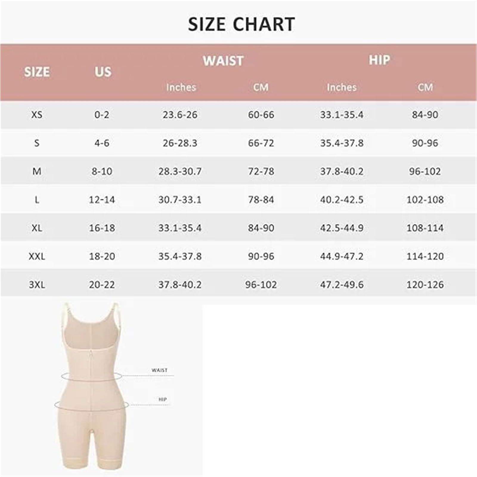 Generico Intimo Modellante Da Donna Guaina modellante for tutto il corpo con spalline staccabili, snellente for la pancia, push-up, solleva glutei