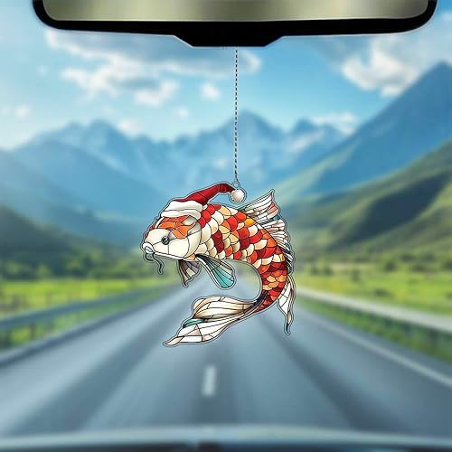 Miniatura 3 de Adornos decorativos de pez Koi, regalos para los amantes de los peces Koi, para colgar en la ventana, decoración de Navidad para el hogar, cocina,