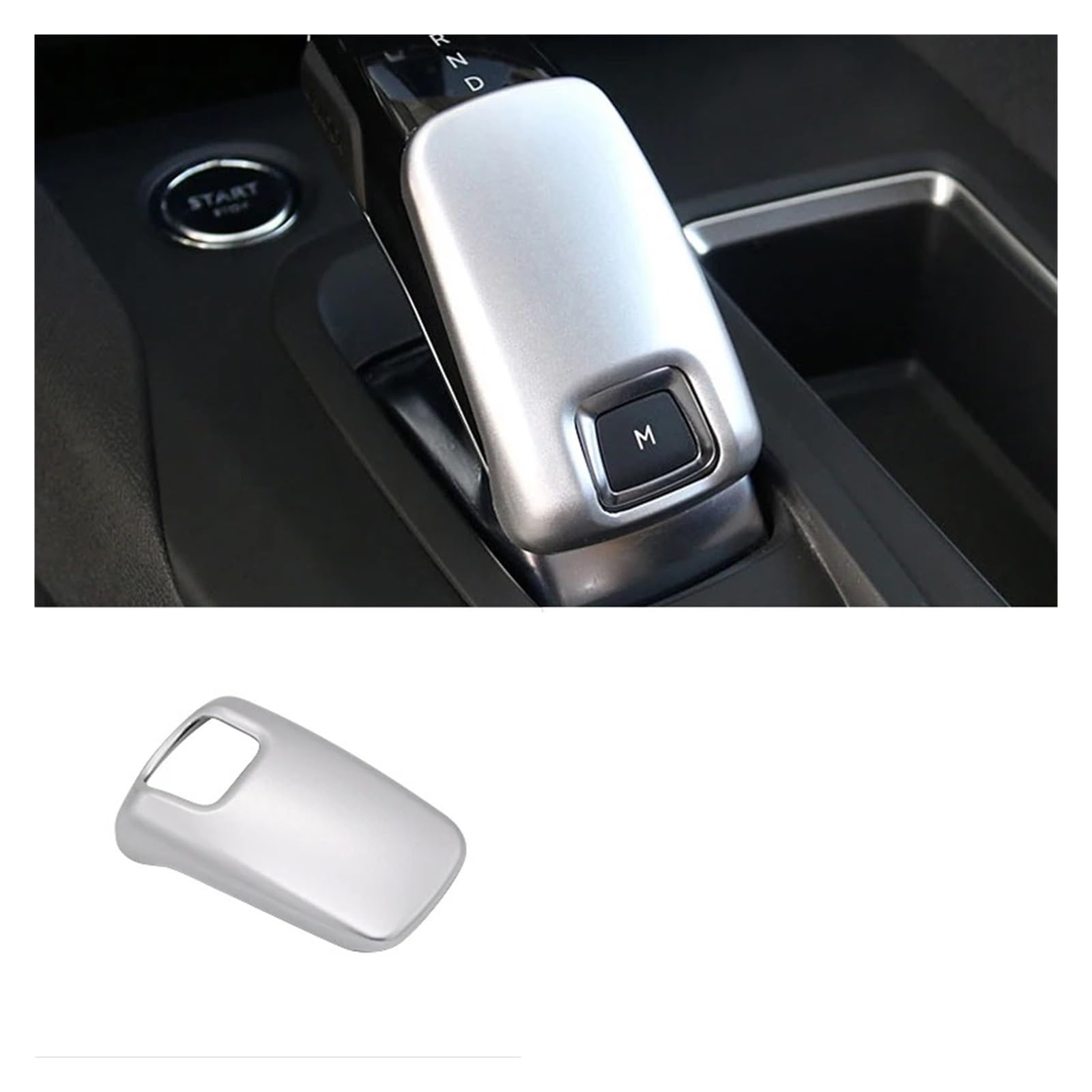 Xfheqmd Silver Car Interior For Citroen C5 For Aircross 2018-2023 Car Gear Shift Knob Head Cover Accessories(Silver)